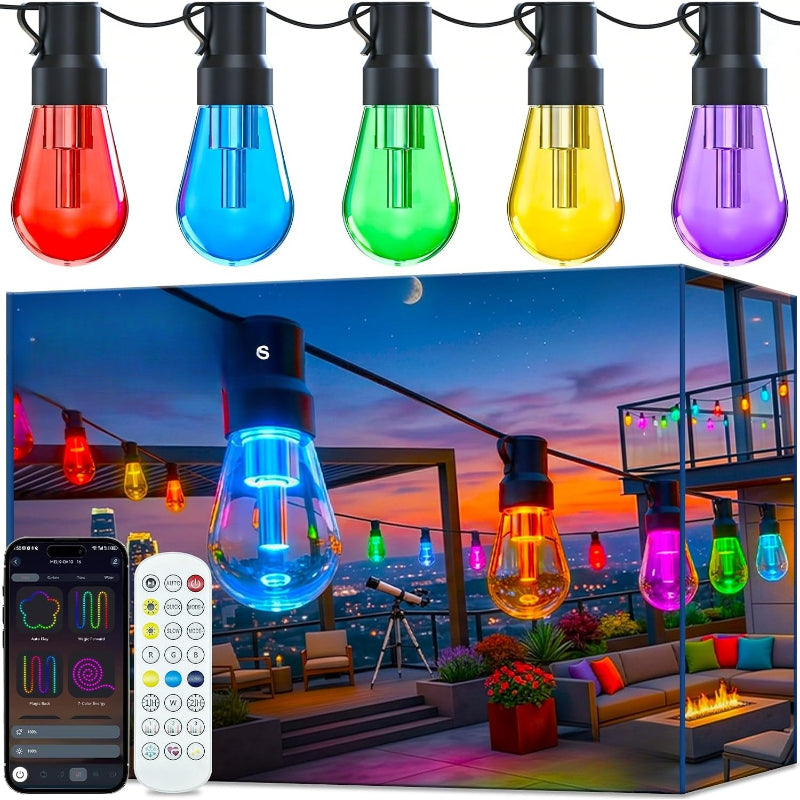 RGB‑IC Smart Outdoor Decor String Lights