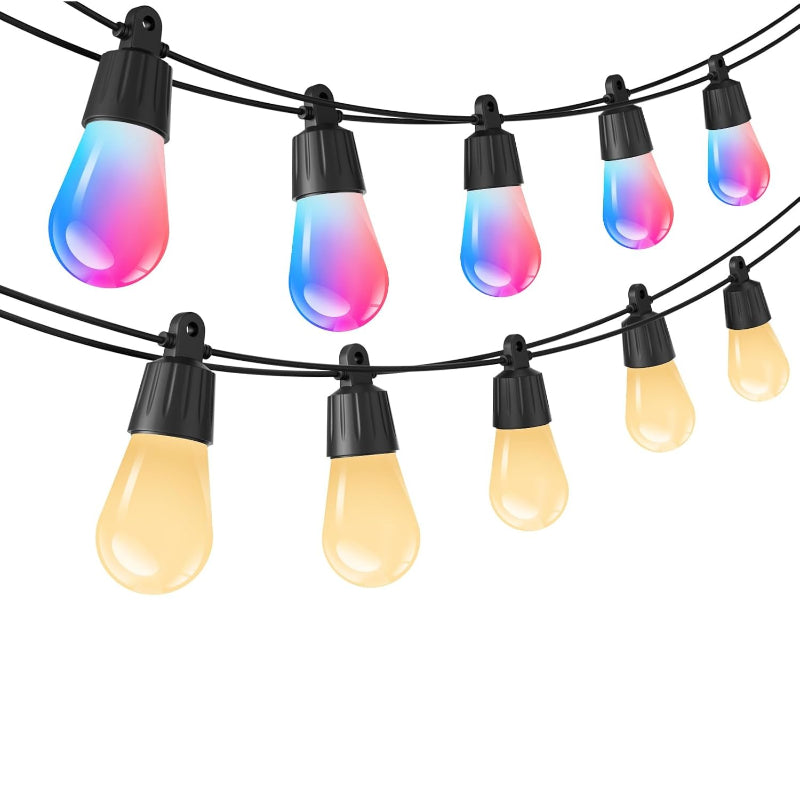 Smart RGB Outdoor String Lights APP Controlled