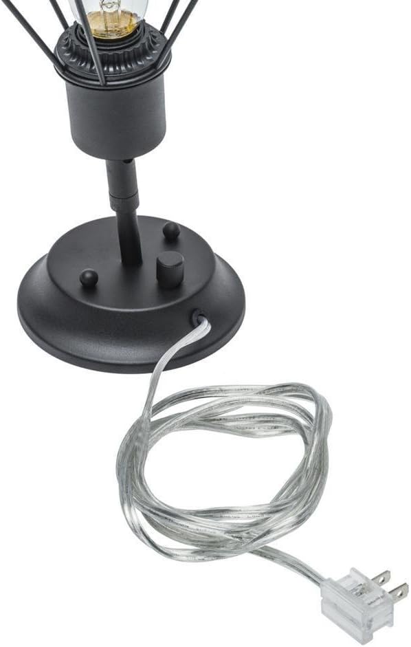 Black Cage Plug‑in Wall Sconce