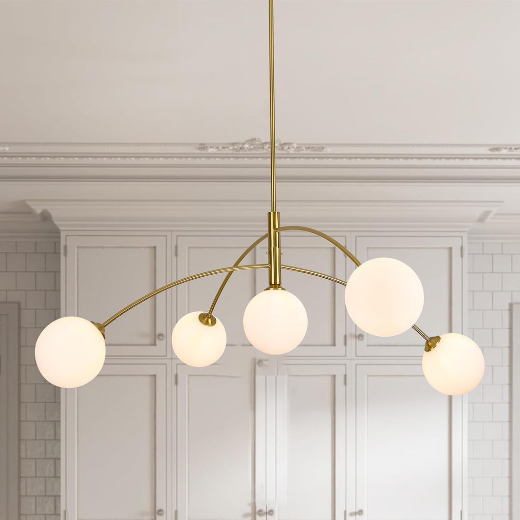 Gold Globe Sputnik Chandelier