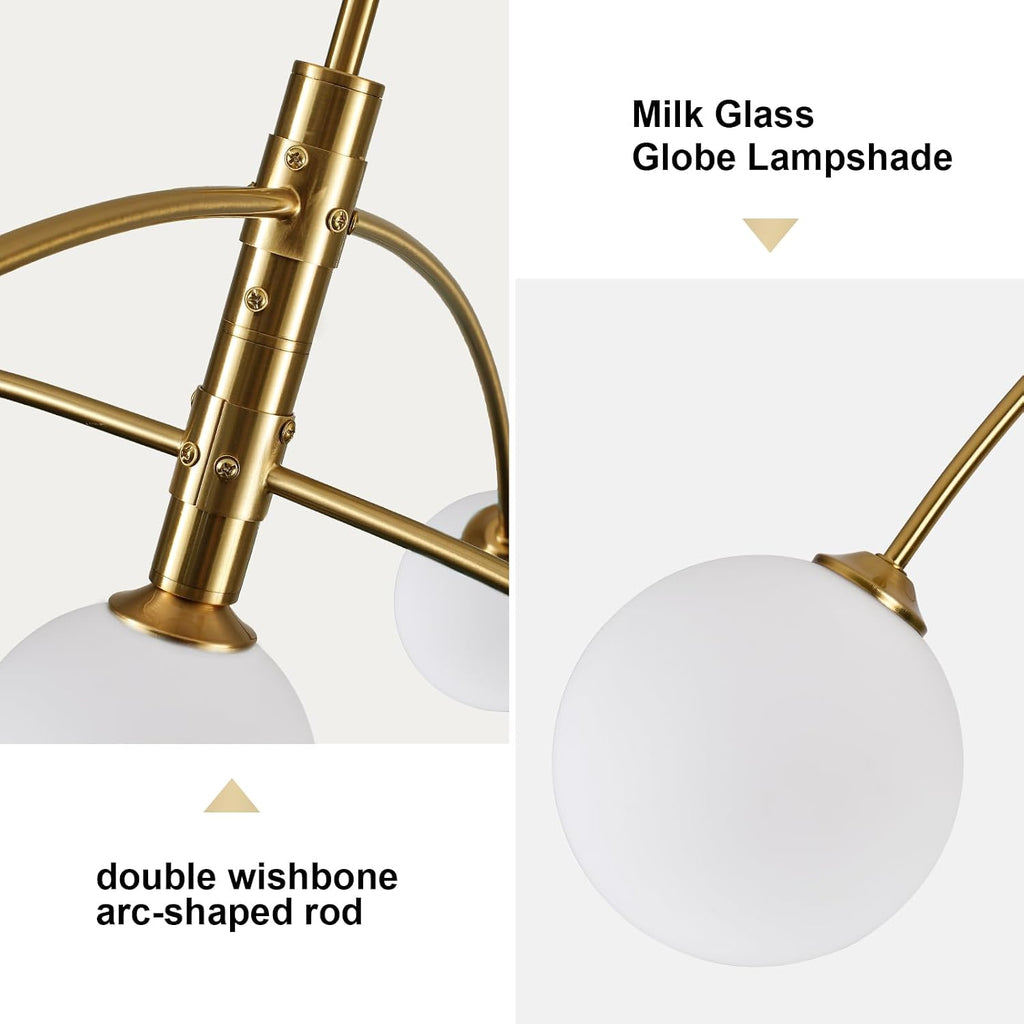 Gold Globe Sputnik Chandelier