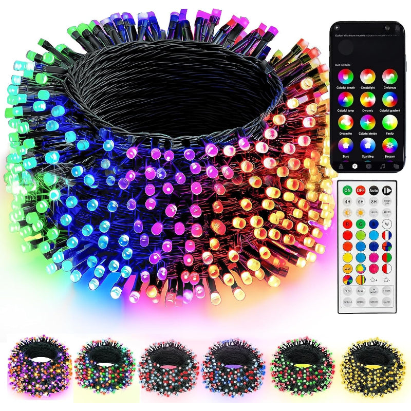 RGB Christmas String Lights Remote‑App Controlled