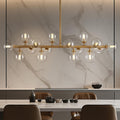 Gold Bubble‑Globe Linear Sputnik Chandelier