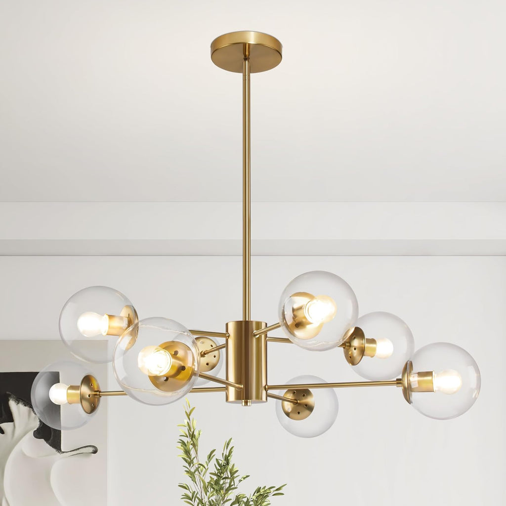 Gold Sputnik Globe Chandelier