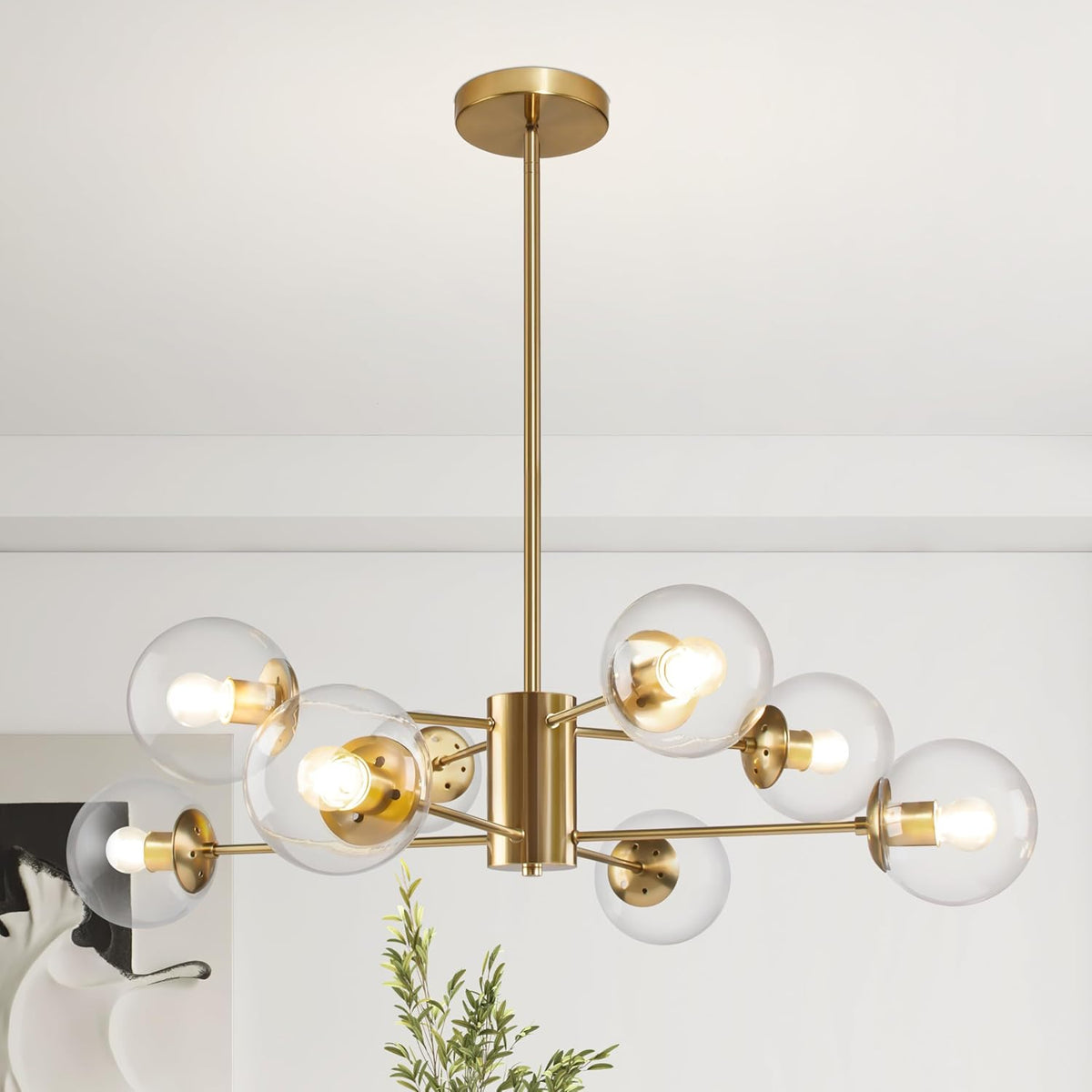 Gold Sputnik Globe Chandelier