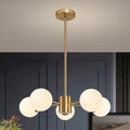 Gold Frosted‑Glass Sputnik Chandelier