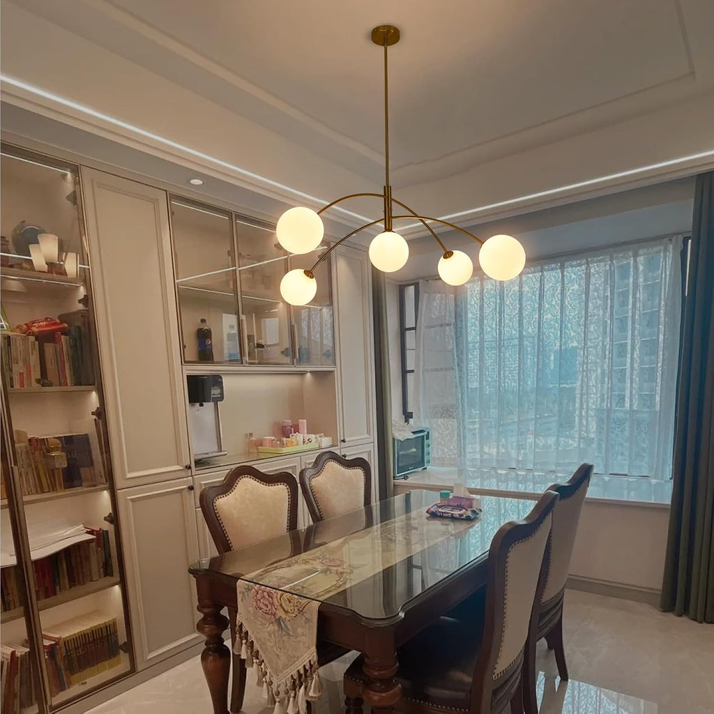 Gold Globe Sputnik Chandelier