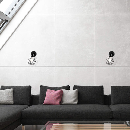 Black Cage Plug‑in Wall Sconce