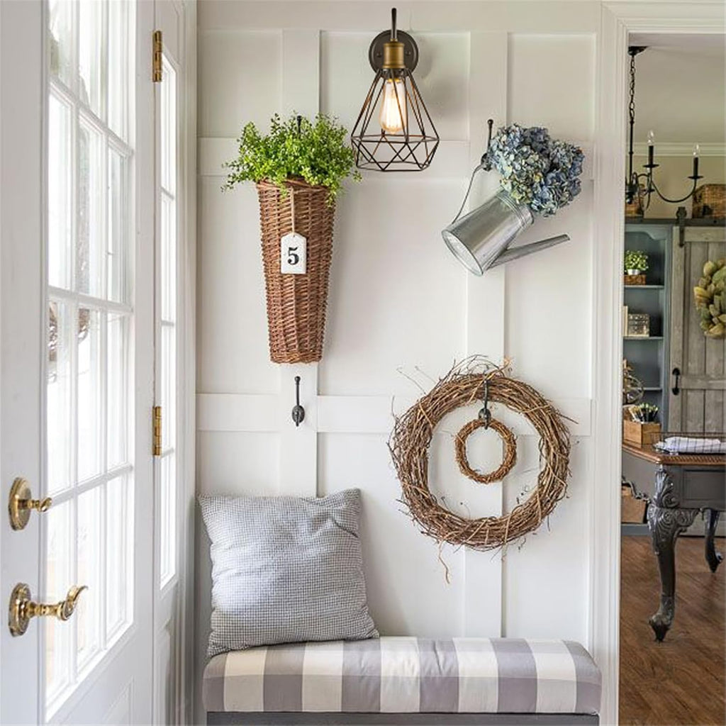 Bronze Caged Plug‑in Wall Sconces