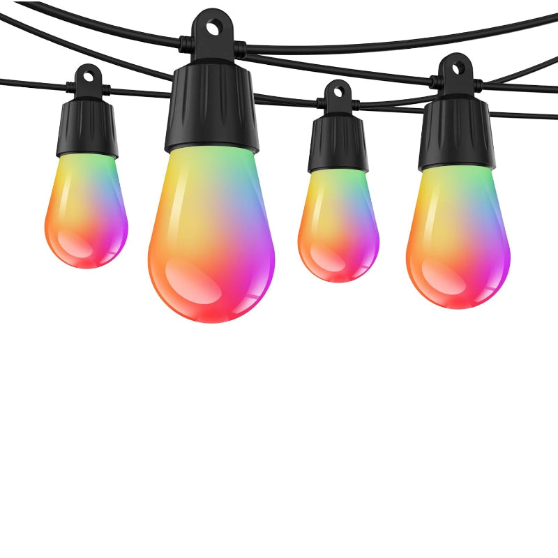 AI RGB‑IC Outdoor String Lights App‑Controlled