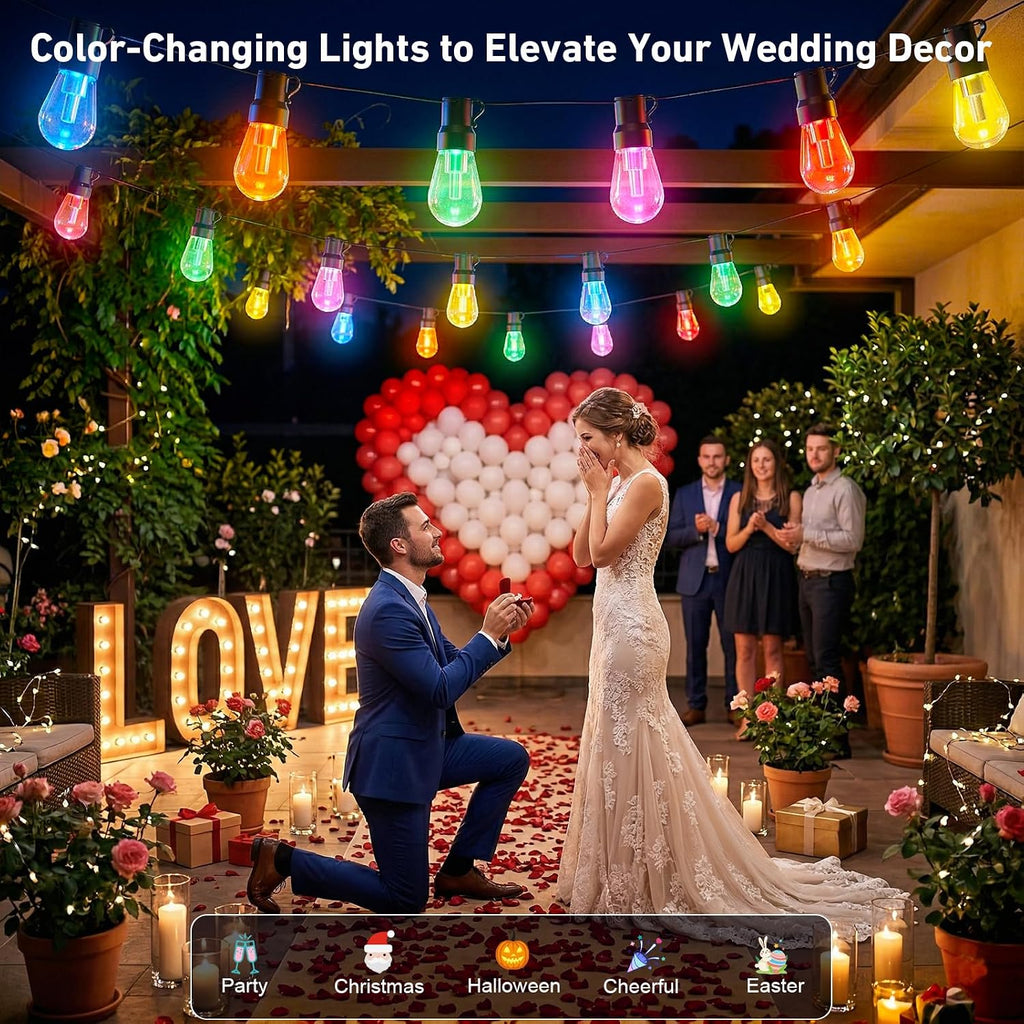 RGB‑IC Smart Outdoor Decor String Lights