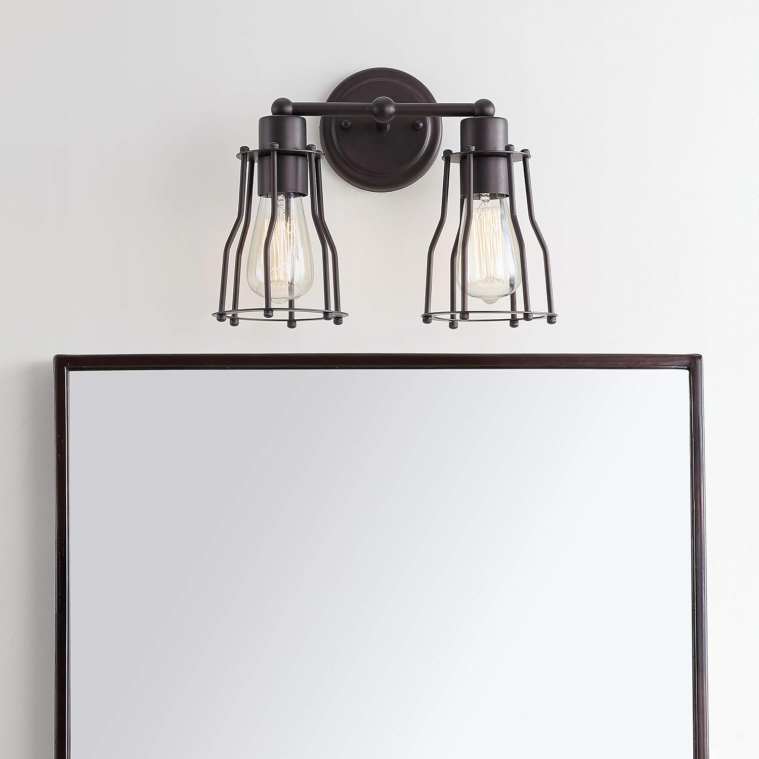 Bronze Cage Bathroom Vanity Sconce