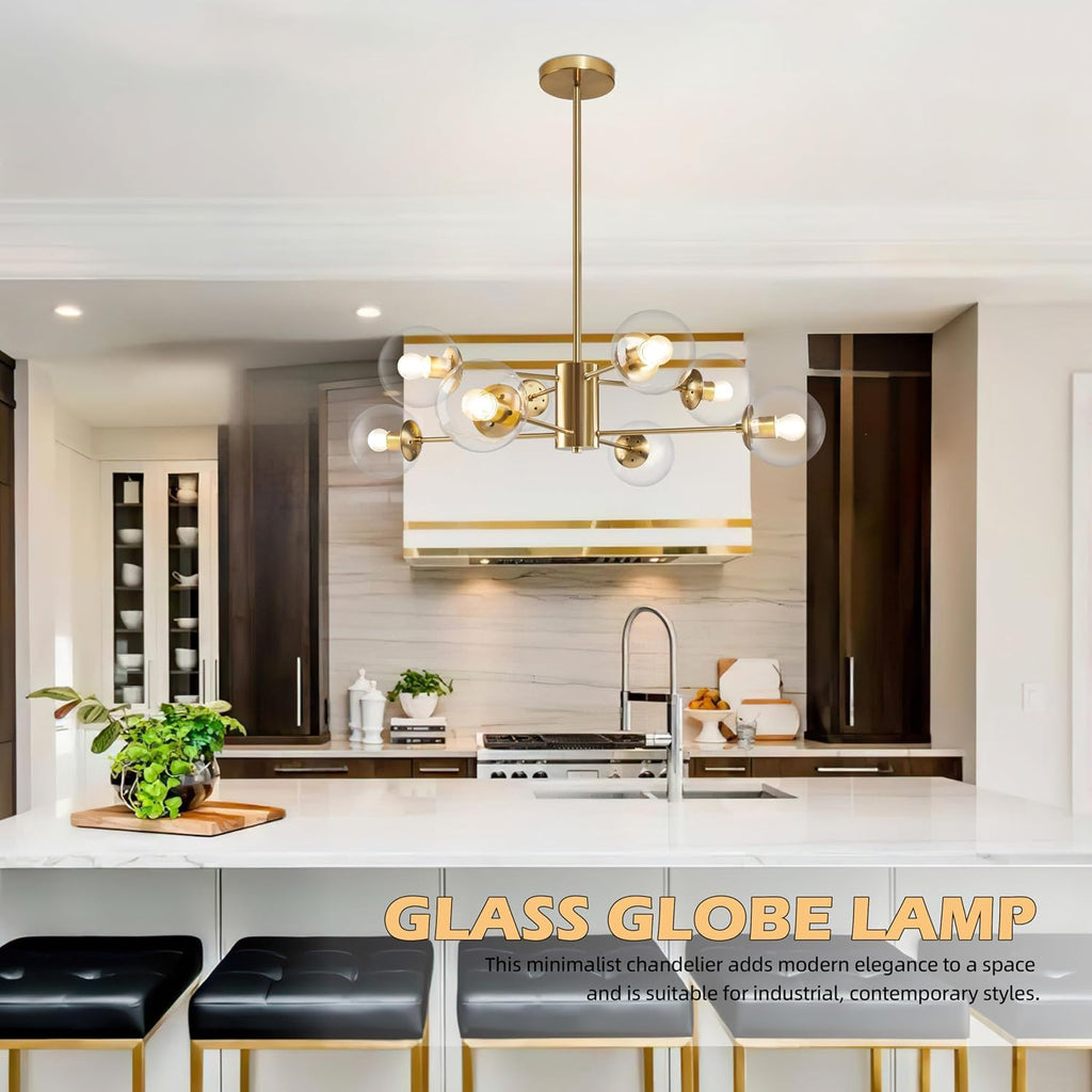 Gold Sputnik Globe Chandelier