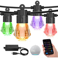 RGBCW Smart Outdoor String Lights App‑Controlled